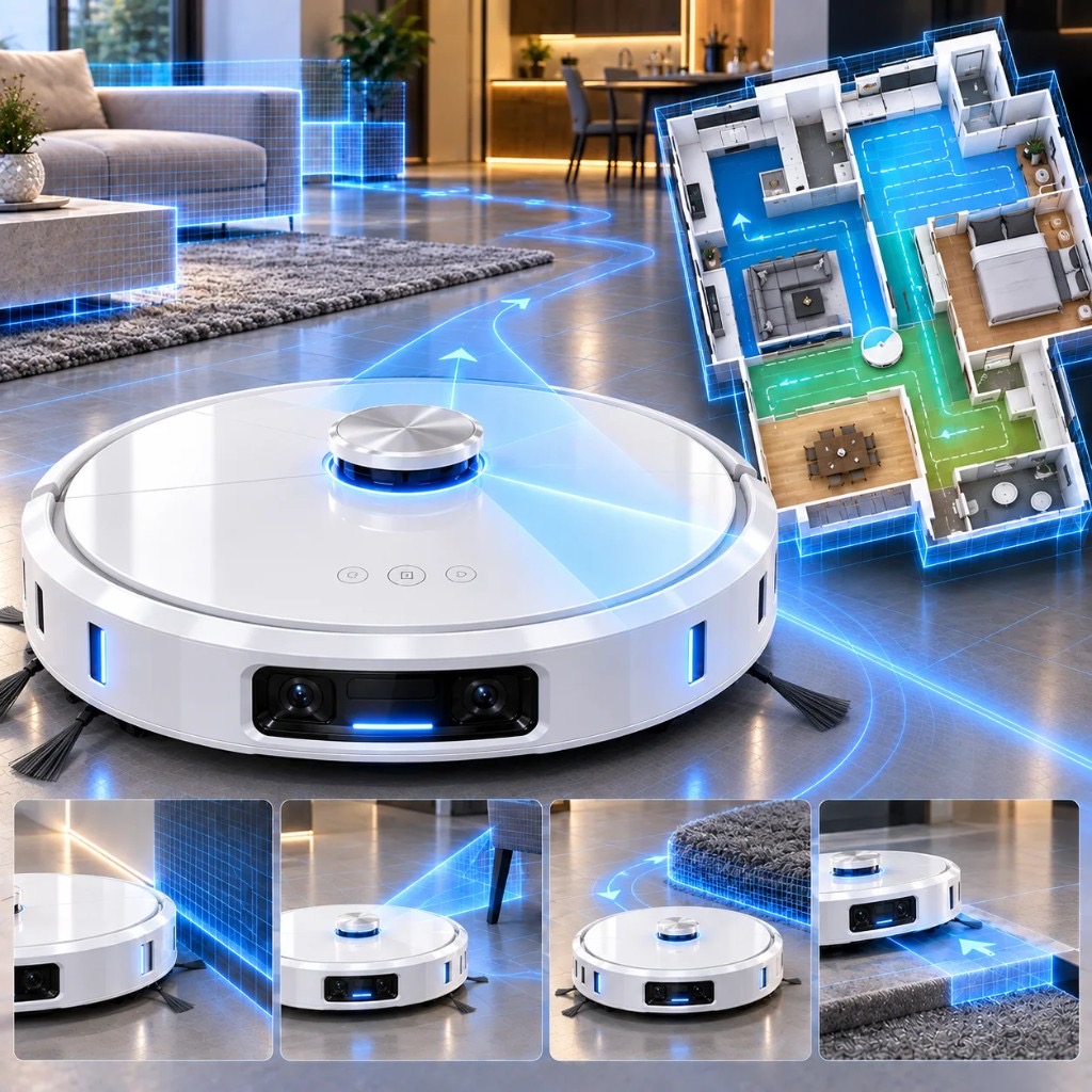 Cleanova navigazione intelligente AI e mappatura 3D multi-piano